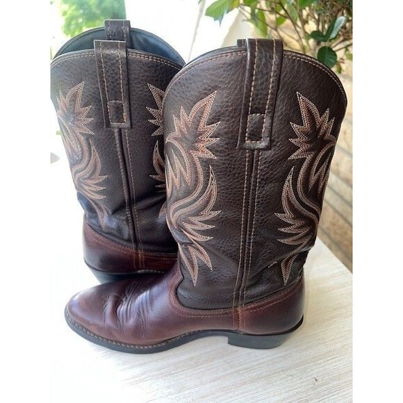 Laredo 4243 Copper Kettle Cowboy Western Leather Vamp Boots Mn’s Sz 8.5D main image 11